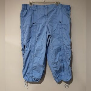 3 for $10 Style & Co Cargo Capri Pants Cropped Blue 18 Bungee